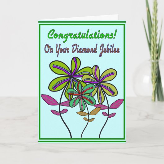 Carte Soeurs Jubilé de diamant 75e année de service (Devant)