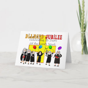 Carte Soeurs Jubilé de diamant 75e année de service