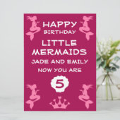 Carte Soeurs jumelles Mermaid (Debout devant)