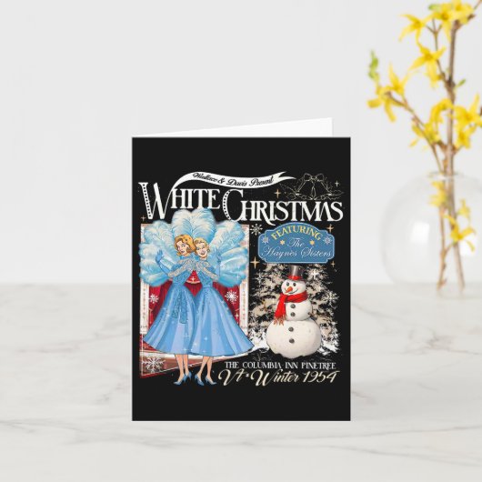 Carte Soeurs White Christmas Movie 1954 Pajamas Holiday (Fleur jaune)