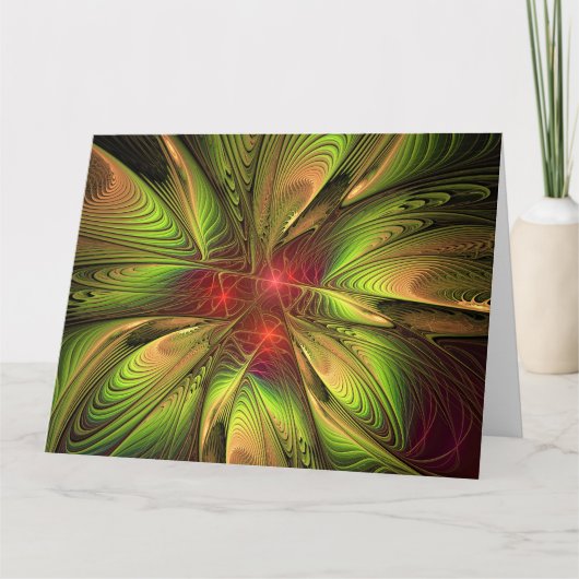 Carte Soft and tenderness fractal fantasy flowers  (Devant)