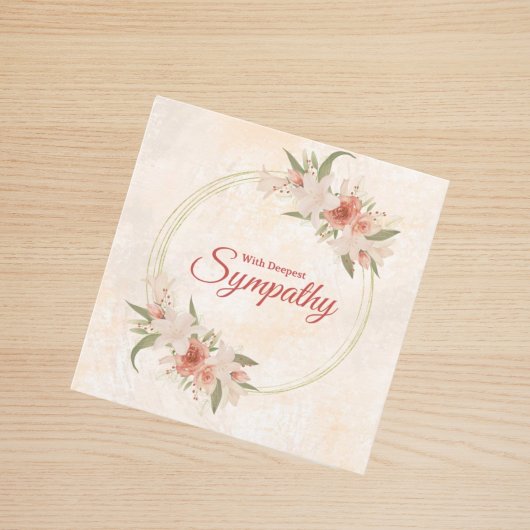 Carte Soft Beige Rose Florale Sympathie