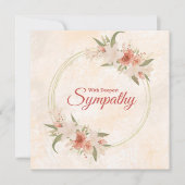Carte Soft Beige Rose Florale Sympathie (Devant)