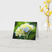 Carte Soft Blue Hydrangea Flower Photography Note (Fleur jaune)