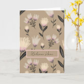 Carte Soft Blush Botanical Floral Greeting Card  (Fleur jaune)