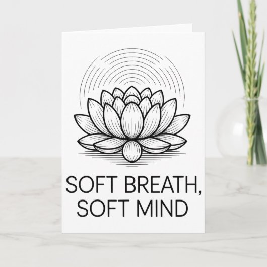 Carte Soft Breath Soft Mind Dandelion Yoga Inspiration A (Devant)
