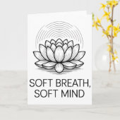 Carte Soft Breath Soft Mind Dandelion Yoga Inspiration A (Fleur jaune)