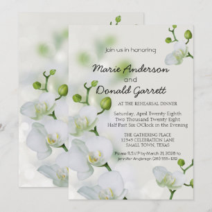 Carte Soft Elegant Dîner De Répétition Orchidée