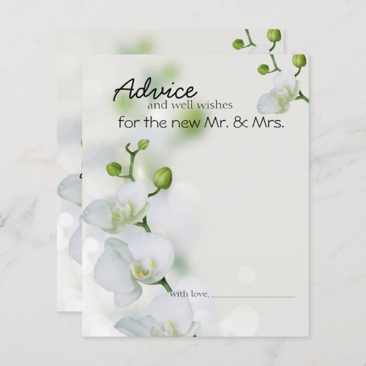 Carte Soft Elegant Orchid Conseil Card (Devant / Derrière)