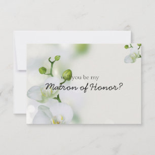 Carte Soft Elegant Orchid Serez-vous ma Mère d'Honneur