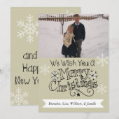 Carte Soft Grey Joyeux Noël Photo (Devant / Derrière)