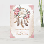 Carte Soft Neutral Floral Birthday (Devant)