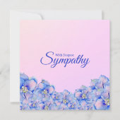 Carte Soft Pink Pastel Floral Sympathie (Devant)