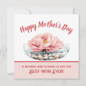 Carte Soft Pink Peony pour la fête des mères (Devant)