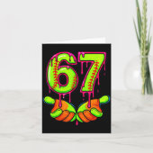 Carte Softball 67 Six Seven Funny Gen Alpha Meme Drip Te (Devant)