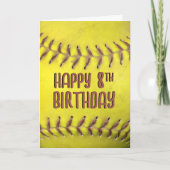 Carte Softball 8e anniversaire (Devant)