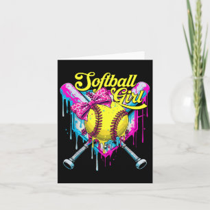 Carte Softball Drip Girls Ice Cream Driam Youth Girl Coq