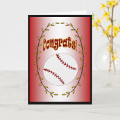 Carte Softball - Félicitations ! (Fleur jaune)