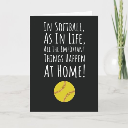 Carte Softball Jaune (Devant)