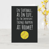 Carte Softball Jaune (Fleur jaune)