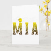 Carte Softball Mia Leopard Grandma Mia Of A Softball Pla (Fleur jaune)