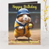 Carte Softball Superstar : Le grand jeu du Cochon de Gui (Fleur jaune)