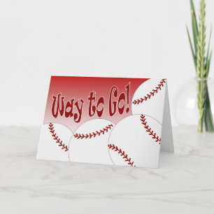 Carte Softball - Way to Go ! Félicitations ! Super !