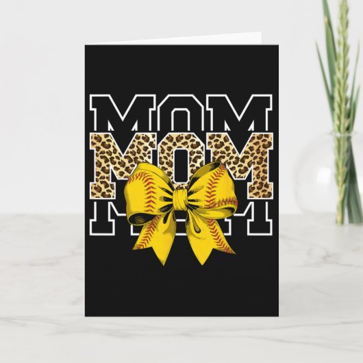 Carte Softll Bow Women For Softll Leopard Mom Mothers Da (Devant)