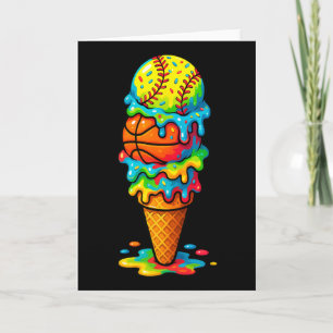 Carte Softll Sketll Crème Glacée Dégoulinante Jeu d'Été