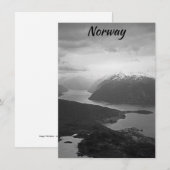 Carte Sognefjord, Norvège (Devant / Derrière)