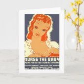 Carte Soignez le bébé WPA 1938 (Fleur jaune)