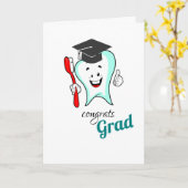 Carte Soins Dentaires Dent Heureuse avec Remise des Dipl (Fleur jaune)