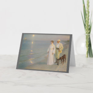 Carte Soir d'été à Skagen (Plage estivale au clair de lu