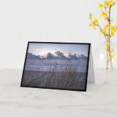 Carte Soirée bleue fraîche (Fleur jaune)