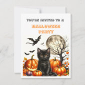 Carte Soirée Costume d'Halloween pour les petits (Devant)