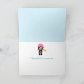 Carte Soirée d'anniversaire de la mignonne fille pirate  (Intérieur)
