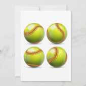 Carte Soirée d'anniversaire de softball Fire (Dos)