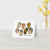 Carte Soirée d'anniversaire sans gâteau (Fleur jaune)