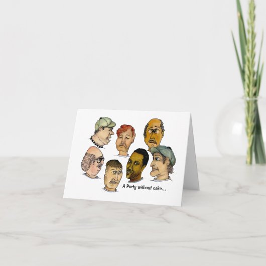 Carte Soirée d'anniversaire sans gâteau (Devant)