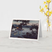 Carte Soirée dans le fleuve Chikugo, Hiroshi Yoshida (Fleur jaune)