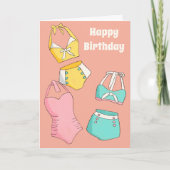 Carte Soirée de bain Vintage sur mesure Anniversaire (Devant)