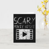 Carte Soirée de films effrayants (Fleur jaune)