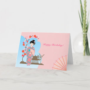 Carte Soirée de Geisha girl