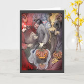 Carte ** Soirée d'Halloween ** (Fleur jaune)