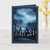 Carte Soirée d'Halloween (Fleur jaune)