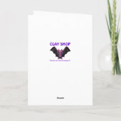 Carte Soirée d'Halloween Cute Bat (Dos)