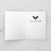 Carte Soirée d'Halloween Cute Bat (Intérieur)