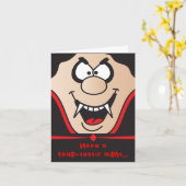 Carte Soirée d'Halloween fantaisiste (Fleur jaune)