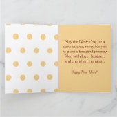 Carte Soirée du Nouvel An en or Polka (Intérieur)