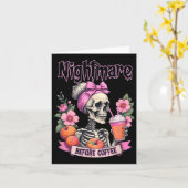 Carte Soirée Effrayant Avant Café Halloween Fleur Sk (Fleur jaune)